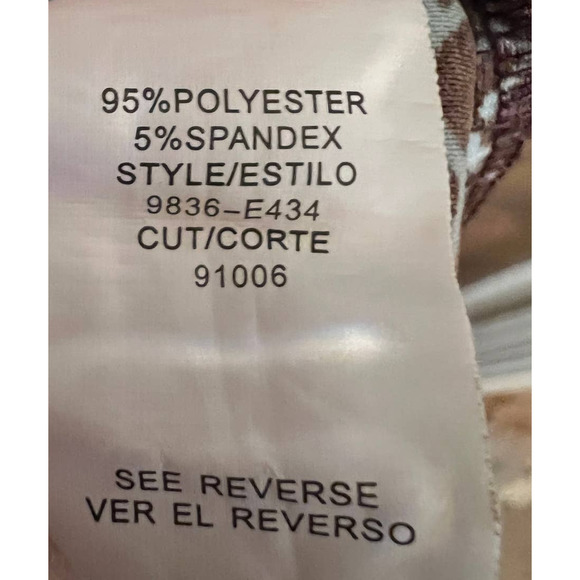 City Triangles Stretch Knit Sheath 3/4 Sleeve V Neck Mint Green & Brown Medium - Picture 12 of 12